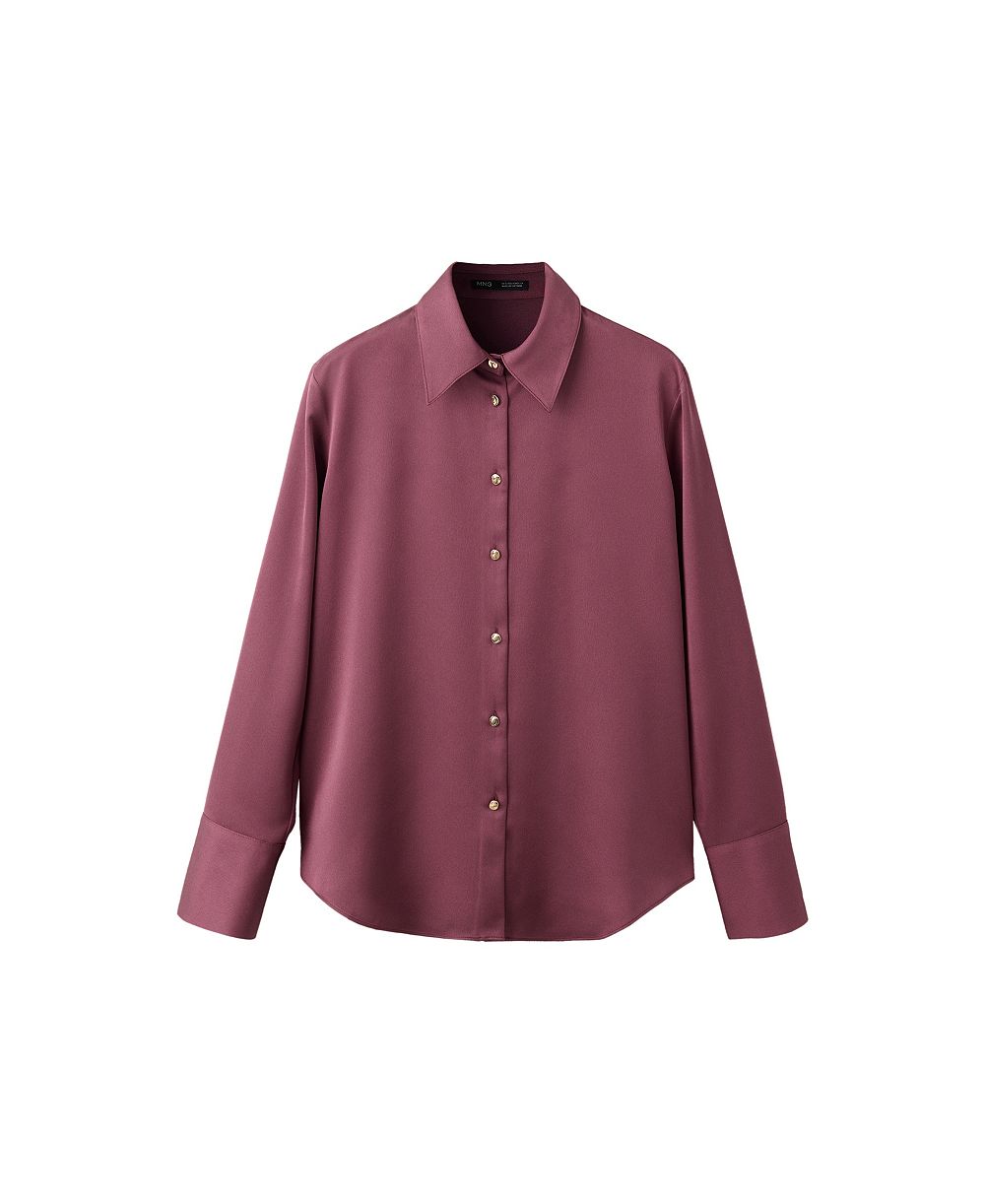 Женская рубашка MANGOregular fit из сатина