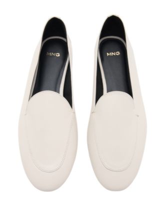 MANGO Women's Penny Leather Round-Toe Loafers