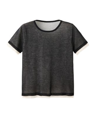 MANGO Women's Short-Sleeve Crewneck Pullover
