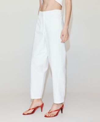 Mango Women's High-Waisted Balloon Pants