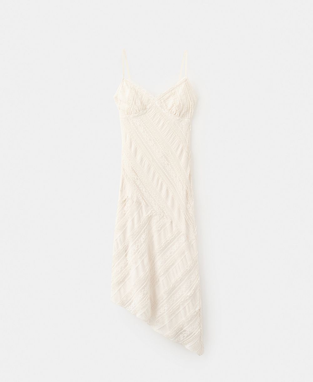 Mango Women's Asymmetrical Lace Dress