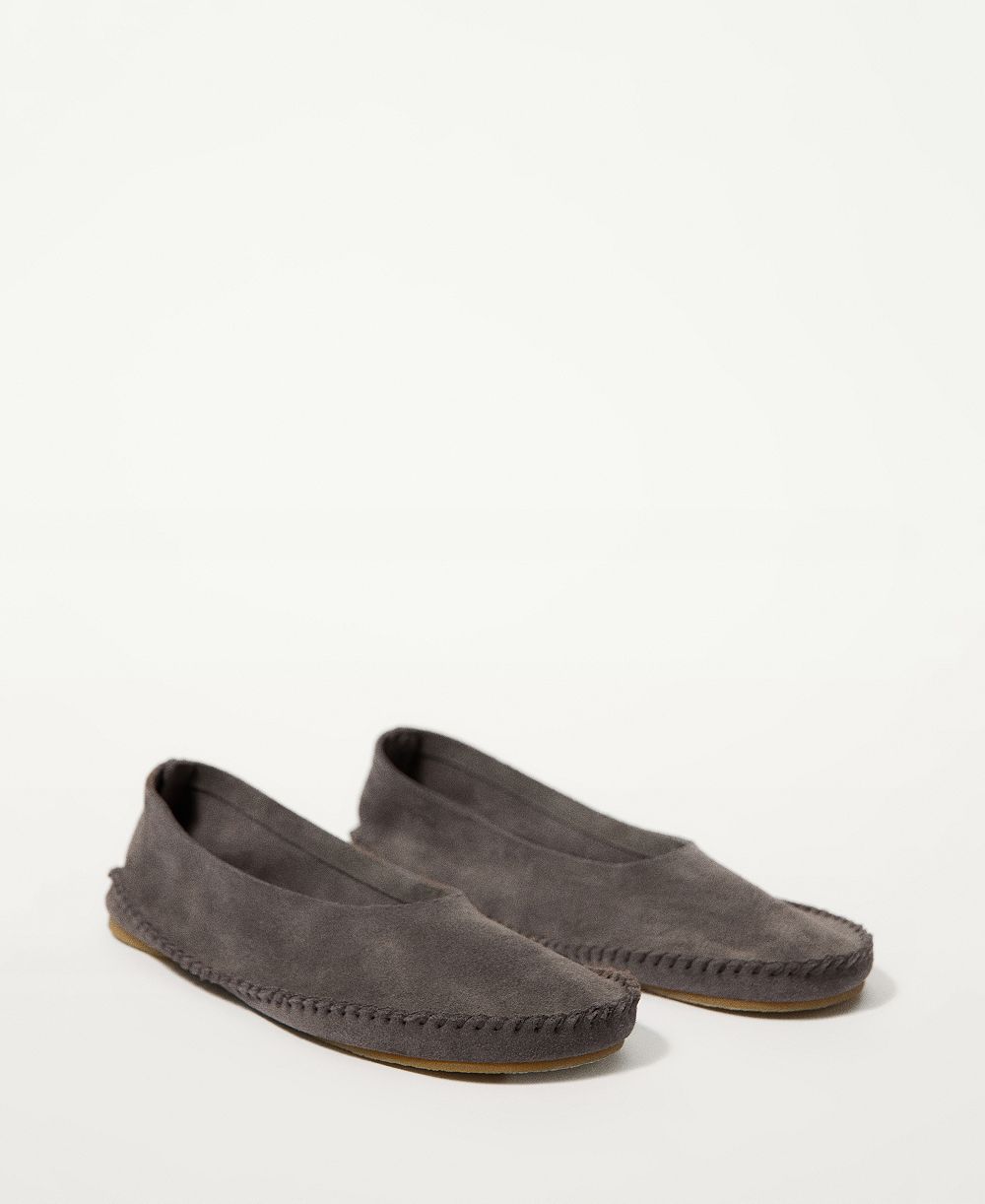 Mango Women's Stitching Detail Split Leather Shoes