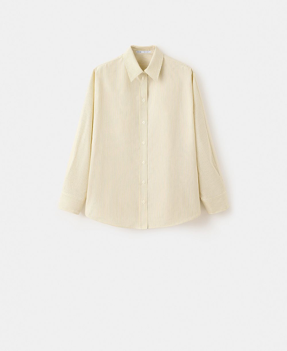 Mango Women's Striped Poplin Shirt
