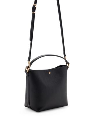 MANGO Women's Small Faux Leather Bucket Handbag