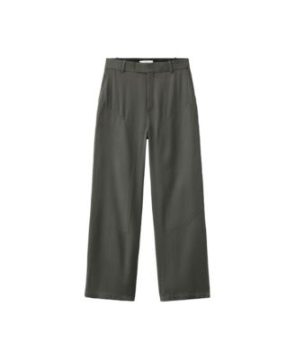 Mango Women's Stitching Details Straight Suit Pants
