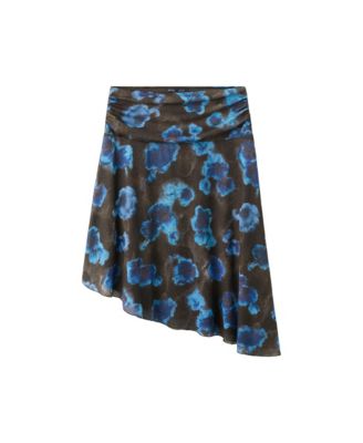 Mango Women's Asymmetrical Printed Skirt