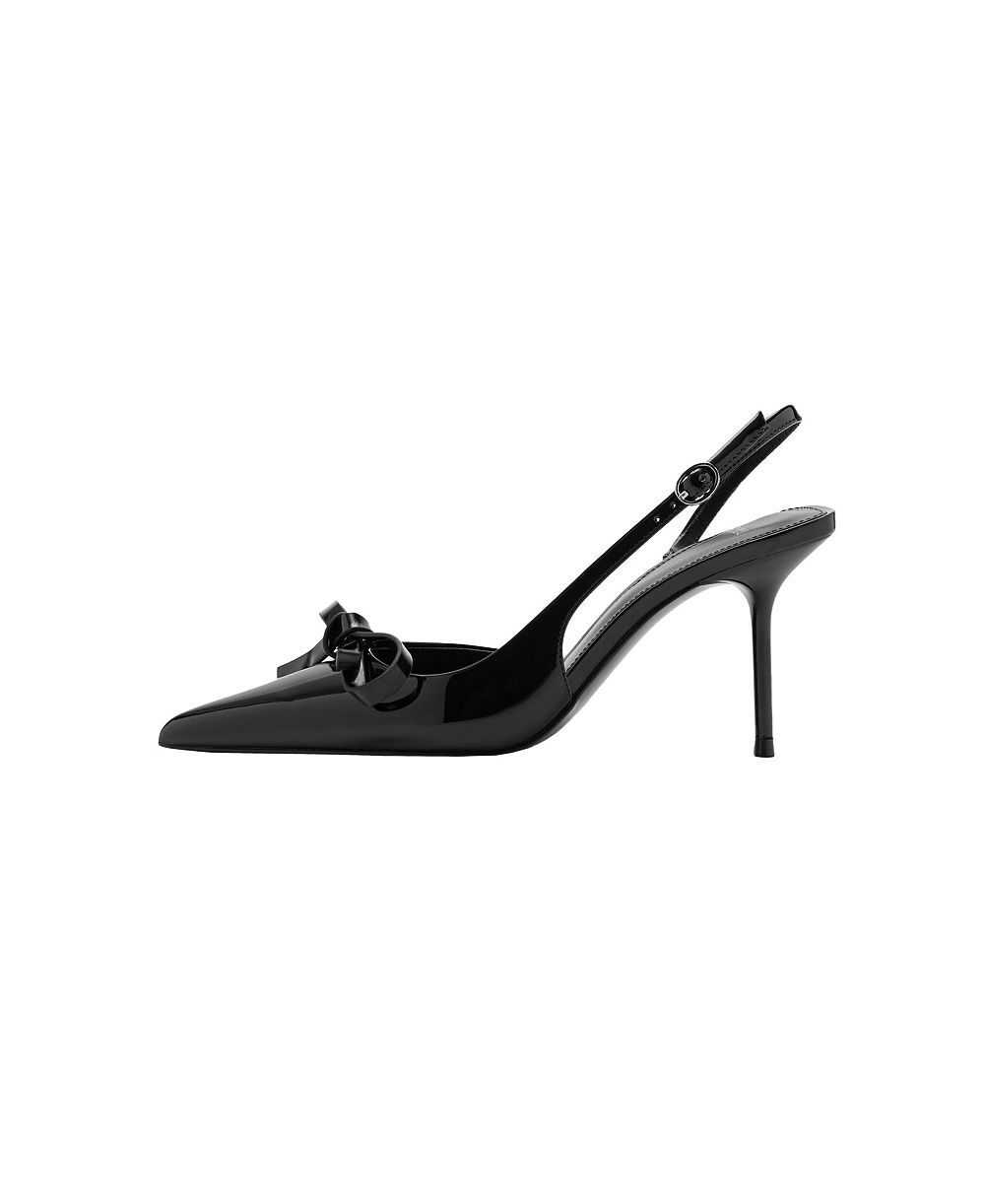 MANGO Women's Stiletto Pointed-Toe Bow Pumps
