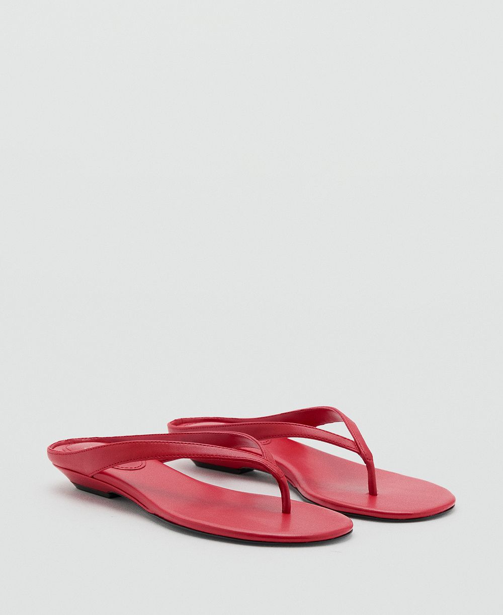 Mango Women's Wedge Leather Sandals