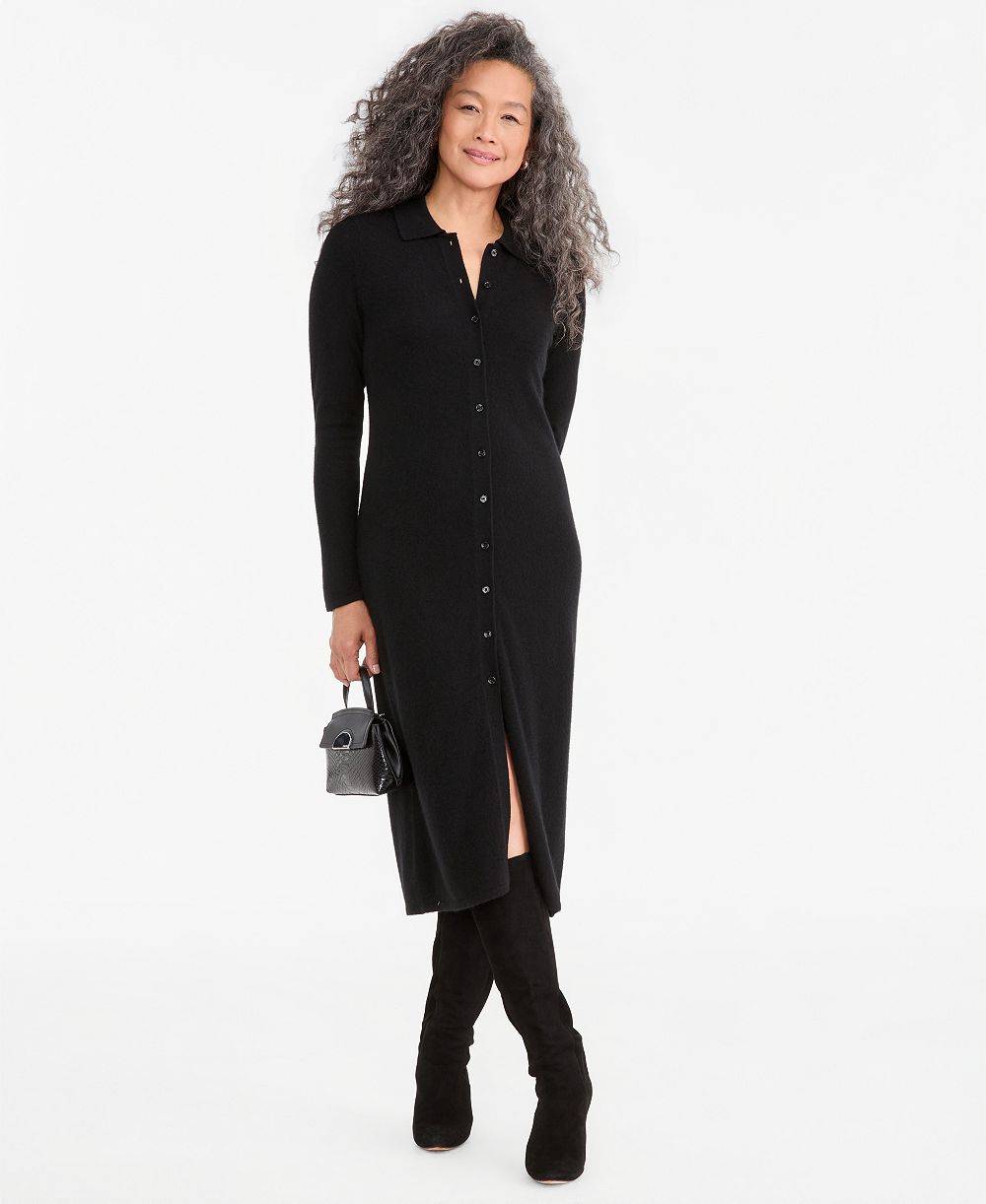 Charter Club Women's 100% Cashmere Collared Button-Front Duster Sweater, Macy's Exclusive