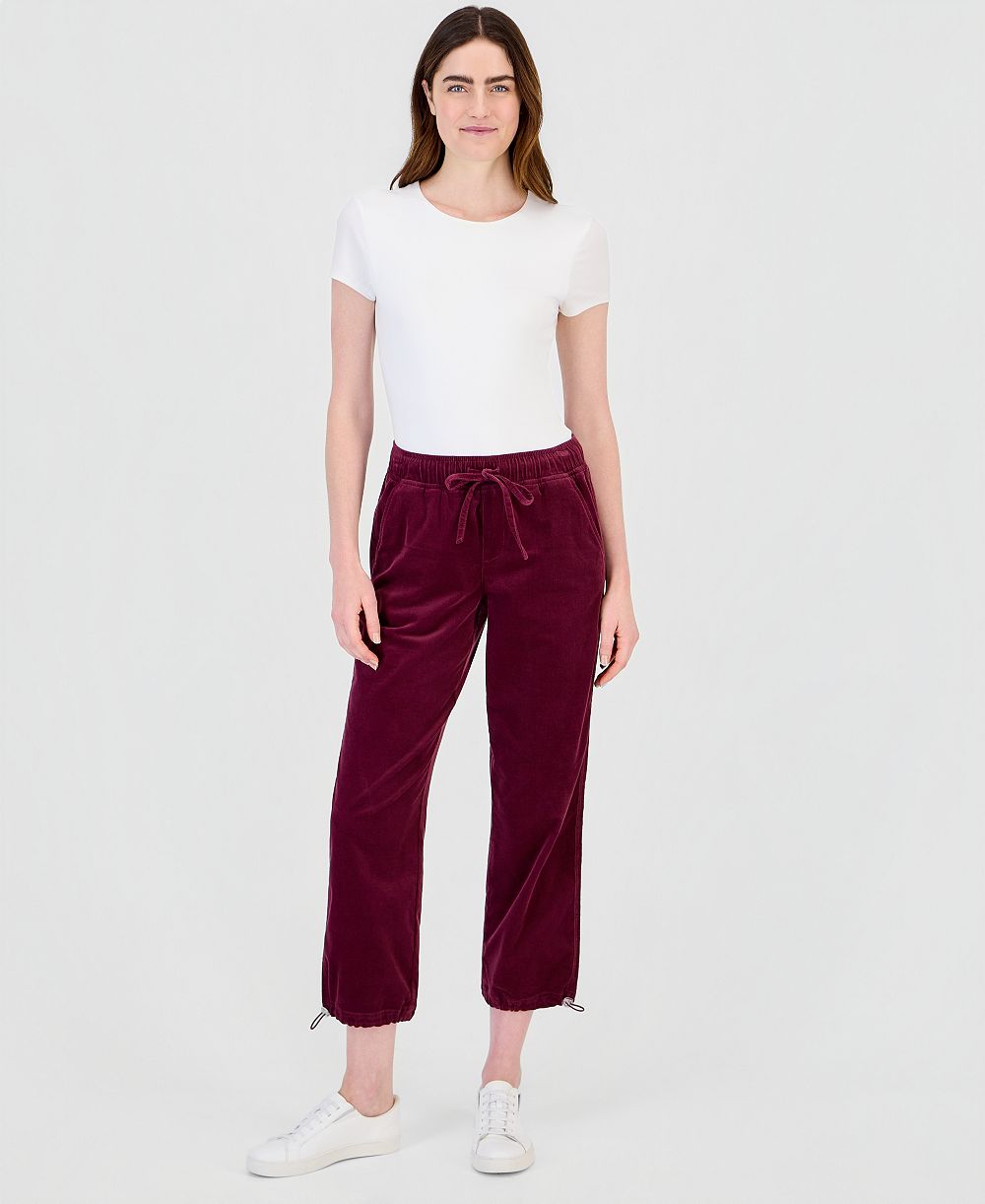Style & Co Women's Corduroy Utility Cropped Pants, Macy's Exclusive