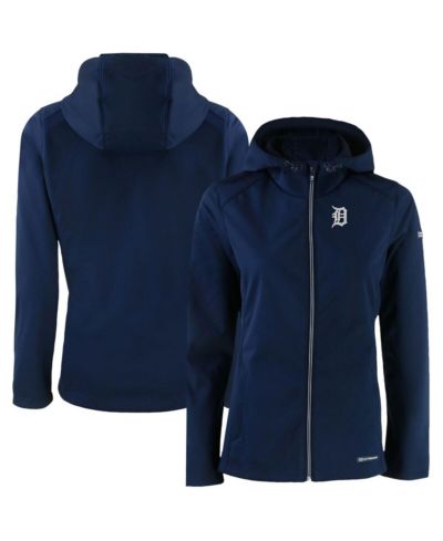 Cutter & Buck Women's Navy Detroit Tigers Evoke Eco Softshell Full-Zip Jacket