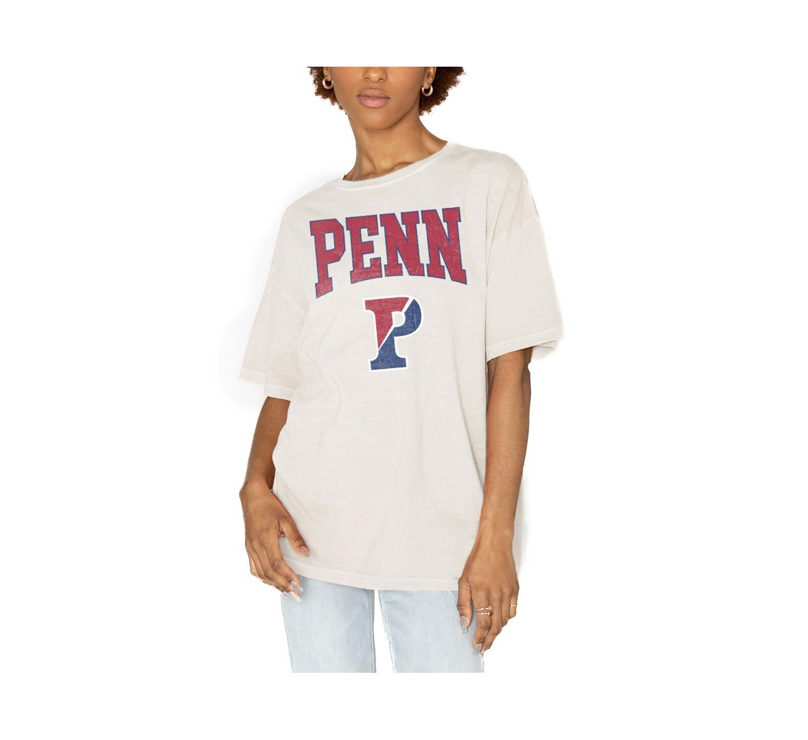Gameday Couture Женская оверсайз футболка Pennsylvania Quakers, белая
