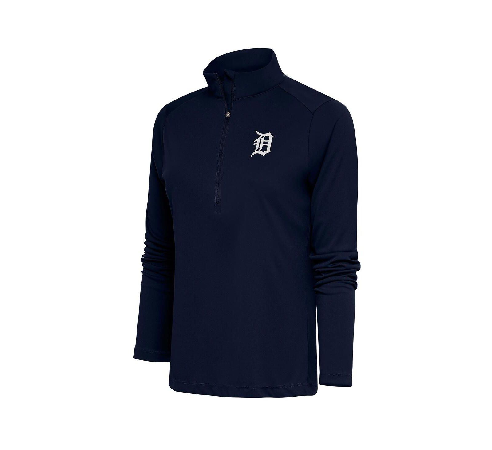 Женский джемпер Antigua Detroit Tigers Brushed Metallic Tribute Half-Zip