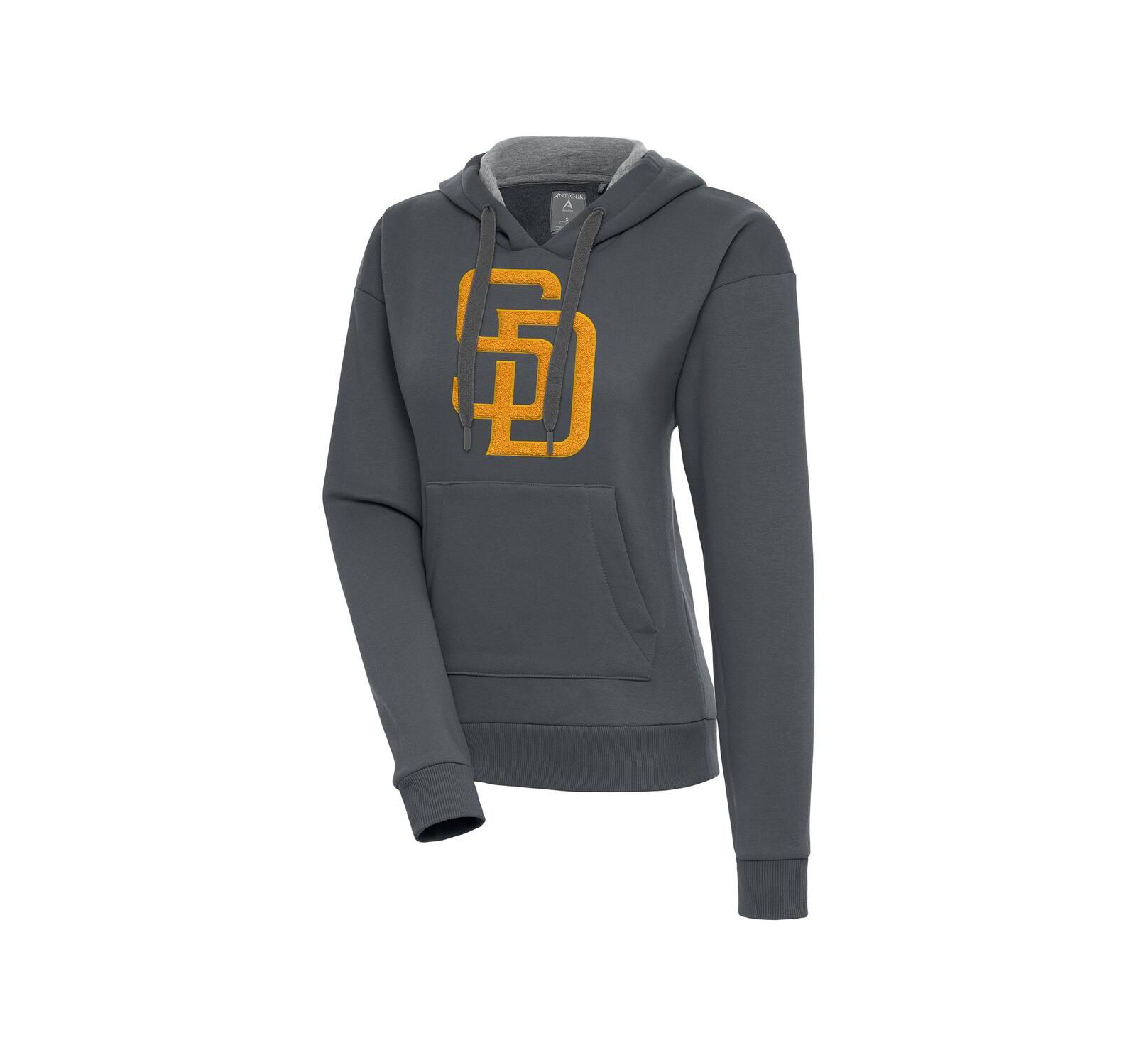 Antigua Women's Charcoal San Diego Padres Victory Pullover Hoodie