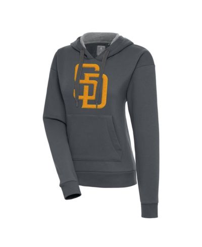 Antigua Women's Charcoal San Diego Padres Victory Pullover Hoodie
