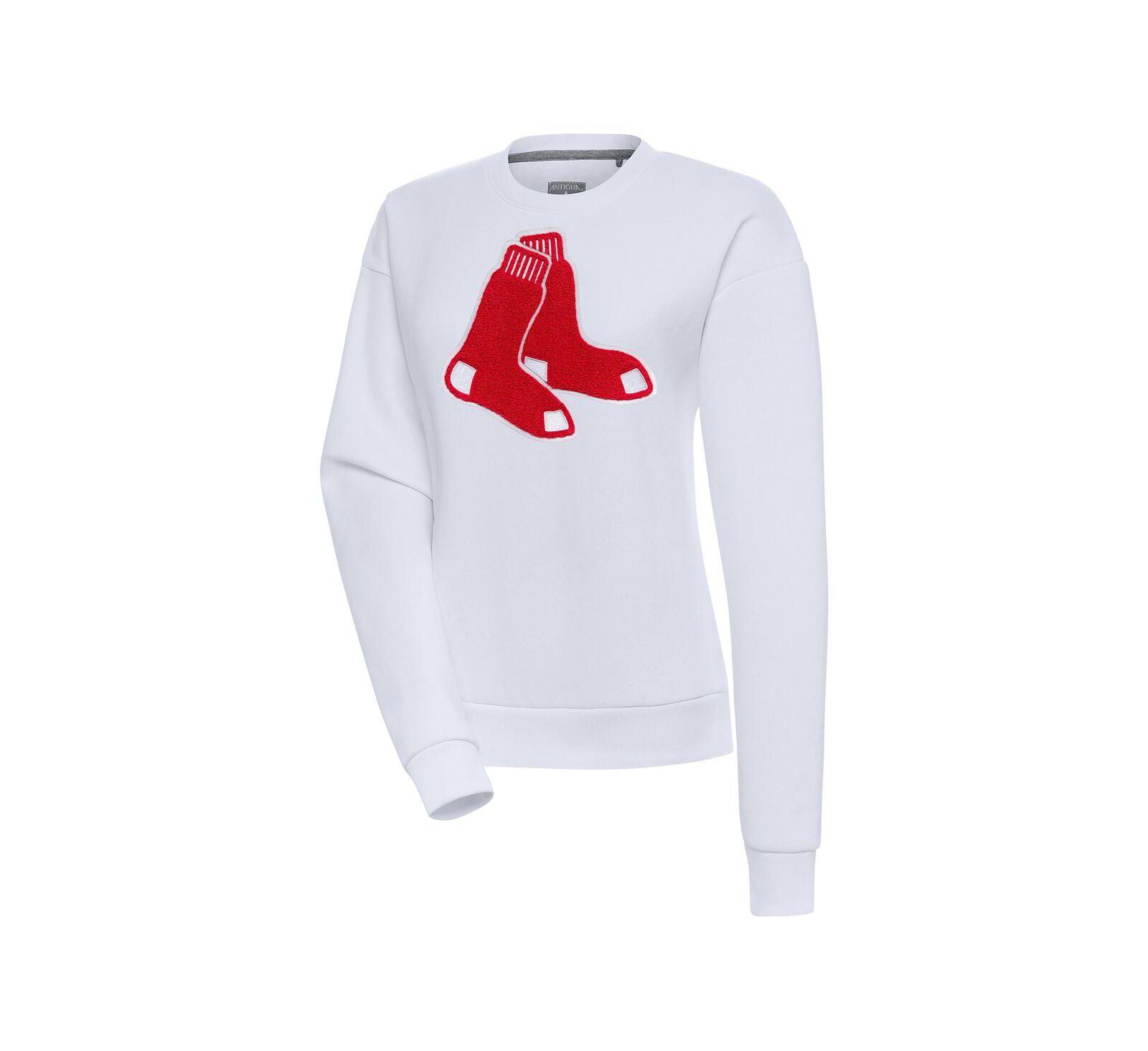 Antigua Женская белая толстовка Boston Red Sox Victory Chenille