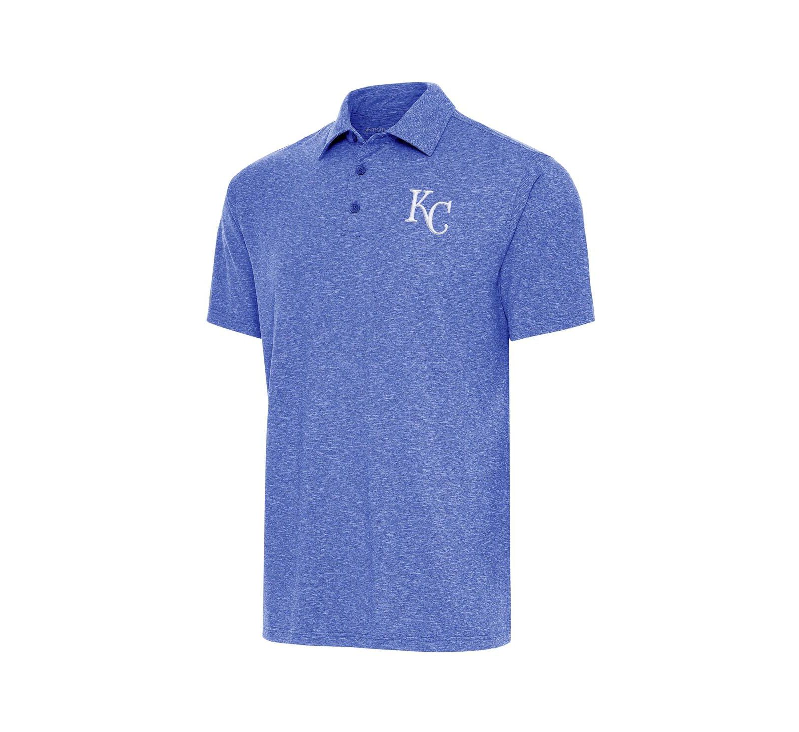 Antigua Men's Heather Royal Kansas City Royals Par Polo Shirt