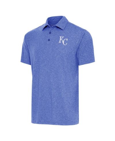Antigua Men's Heather Royal Kansas City Royals Par Polo Shirt