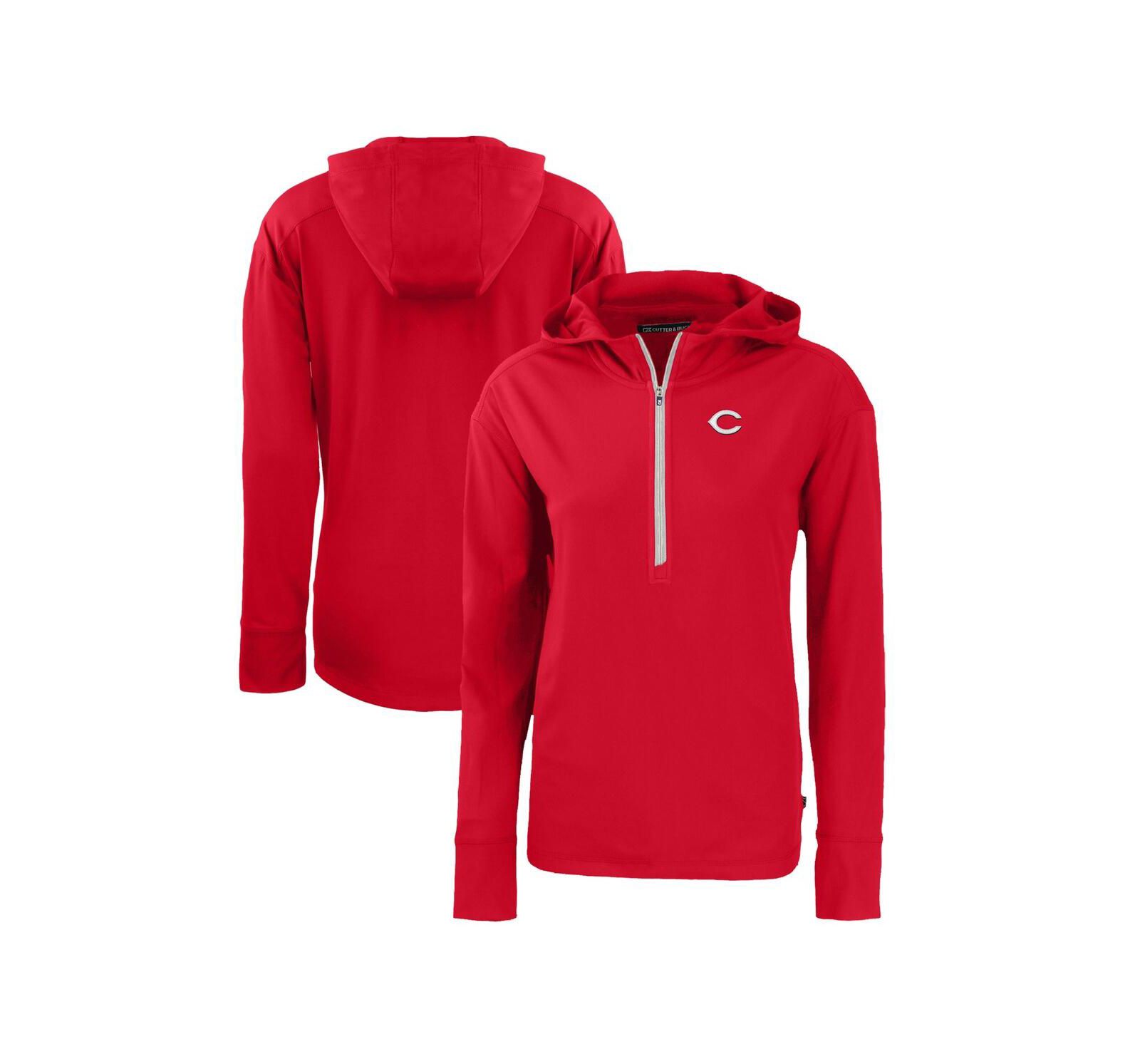 Худи Cutter & Buck Women's Red Cincinnati Reds Daybreak Eco Half-Zip