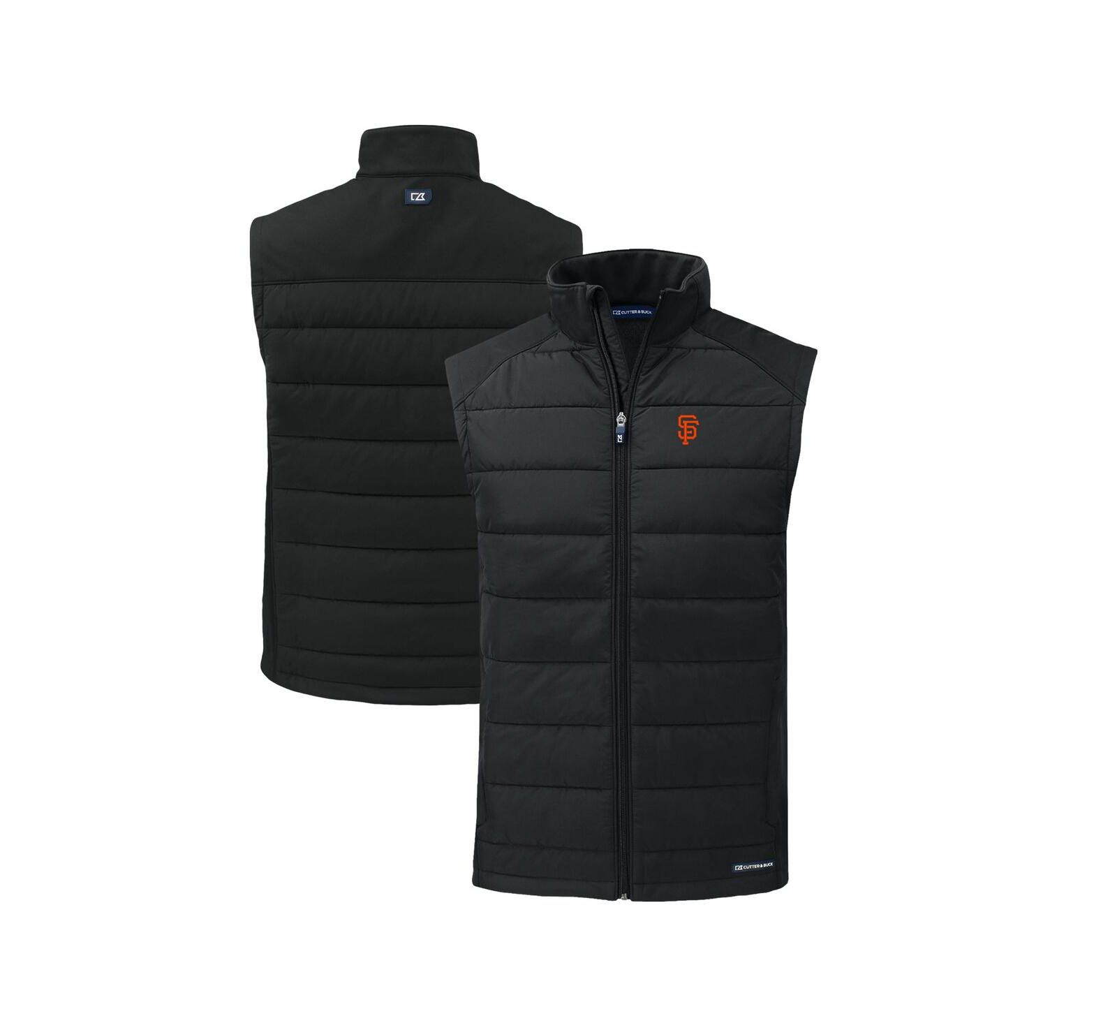 Жилет Cutter & Buck Мужской Black San Francisco Giants Evoke Hybrid Eco Softshell Full-Zip