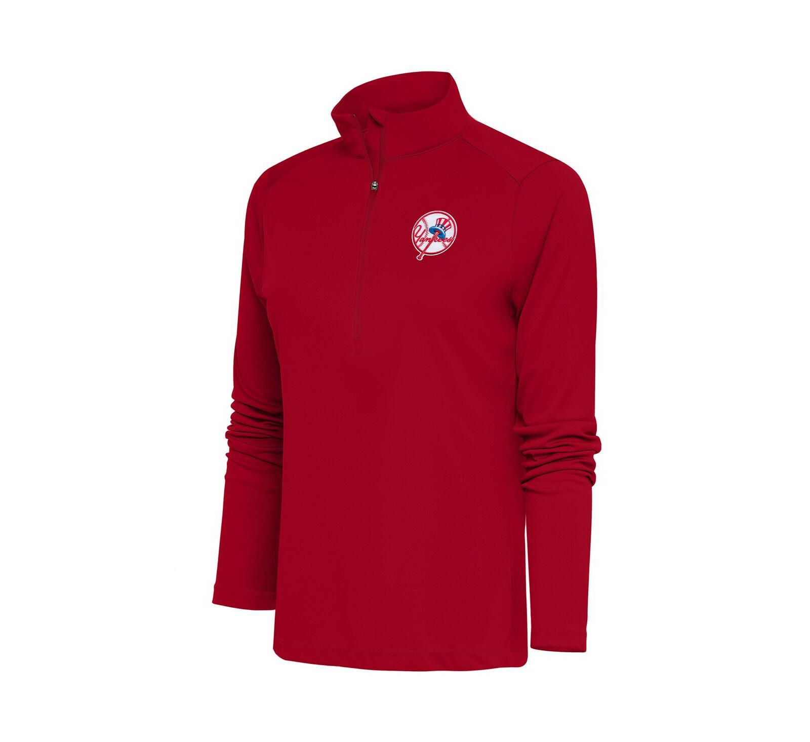Женский джемпер Antigua New York Yankees Cooperstown Tribute Half-Zip Pullover Red