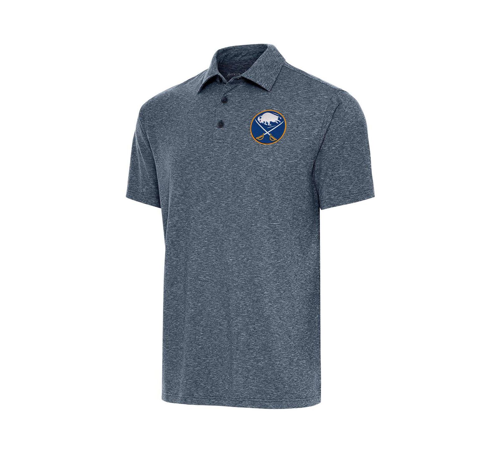 Мужская рубашка поло Antigua Heather Navy Buffalo Sabres