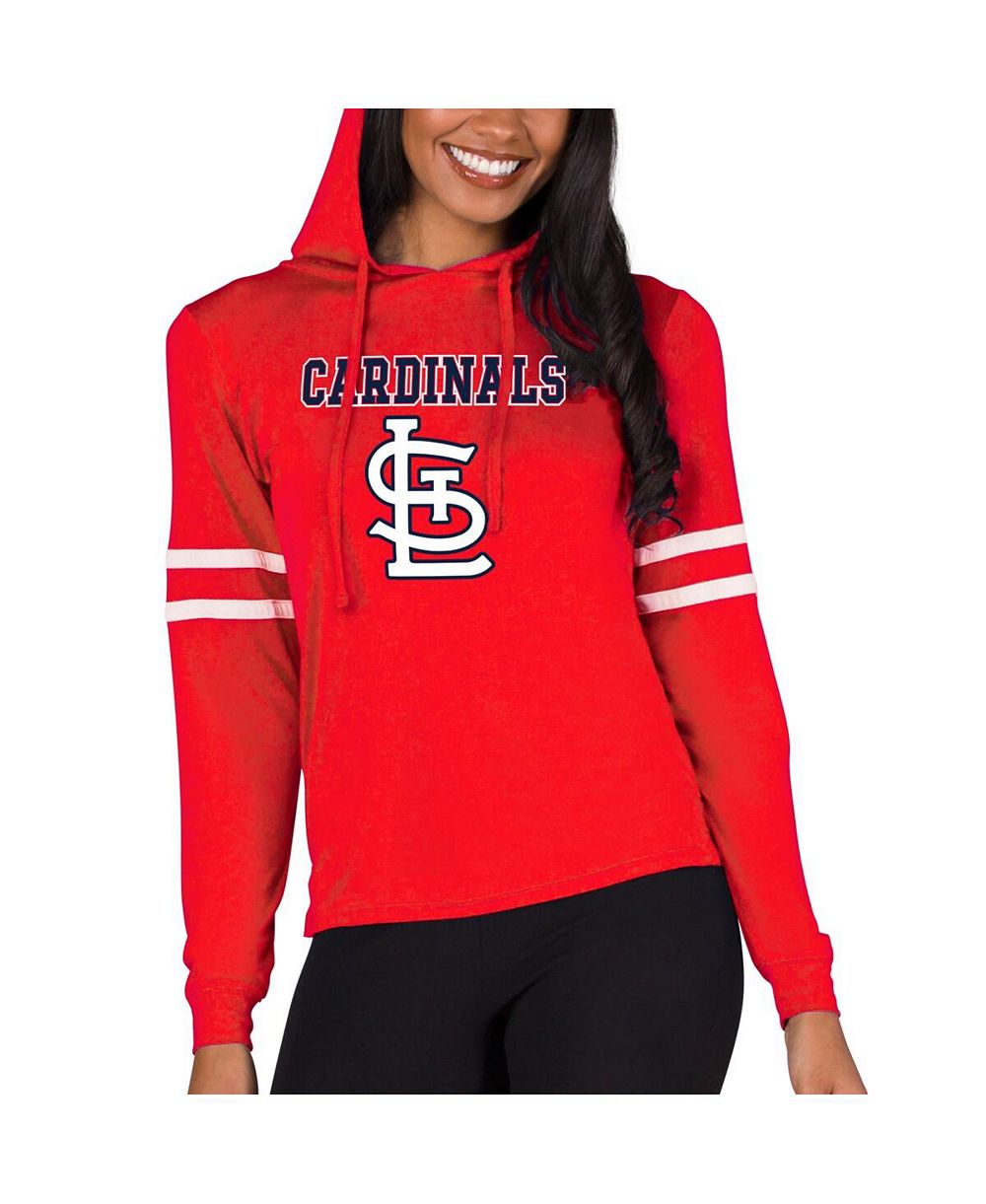 Женский худи Concepts Sport Red St. Louis Cardinals Marathon Lightweight Lounge Pullover
