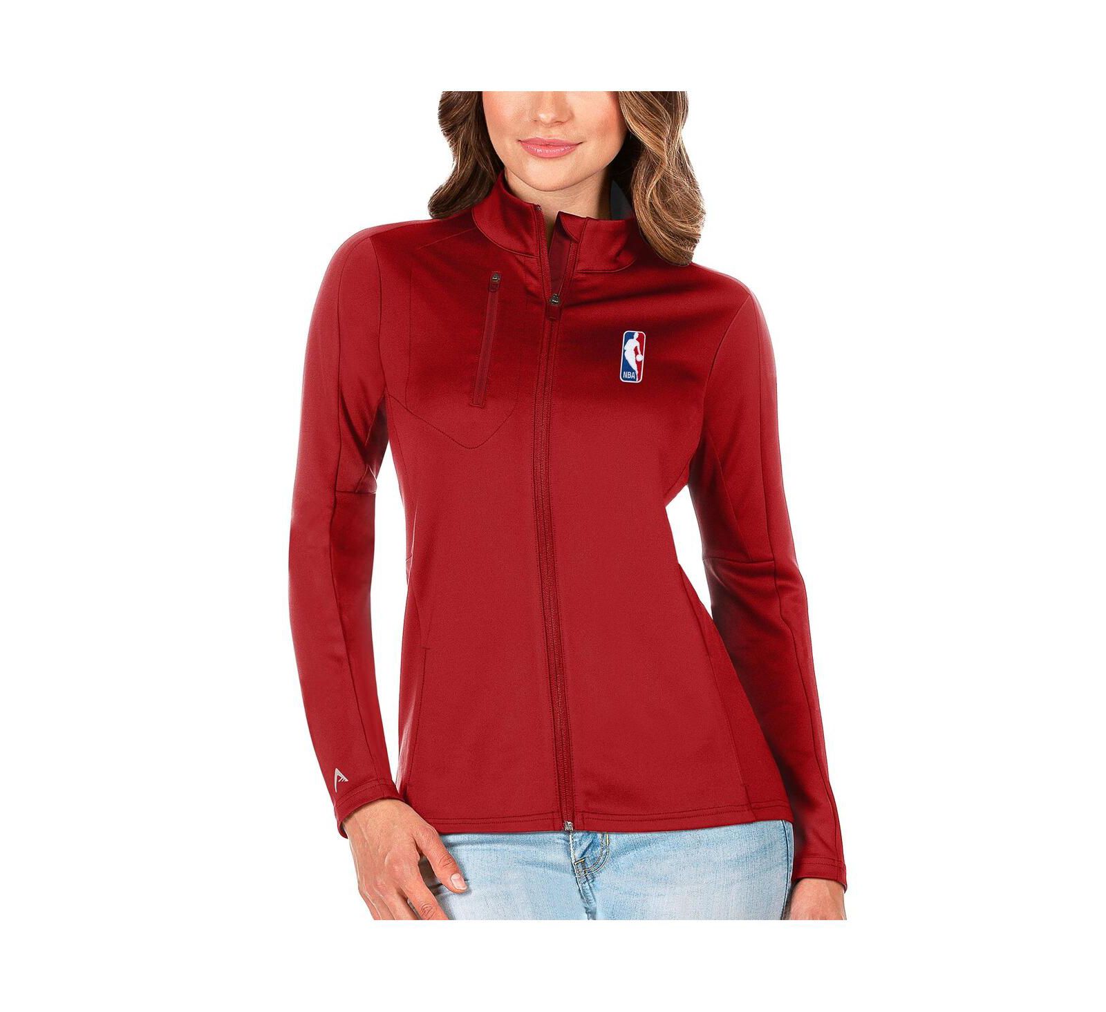 Antigua Women's Red NBA Logoman Generation Full-Zip Jacket