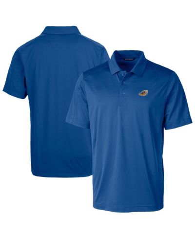 Поло-рубашка Cutter & Buck Men's Blue Akron RubberDucks Prospect Textured Stretch