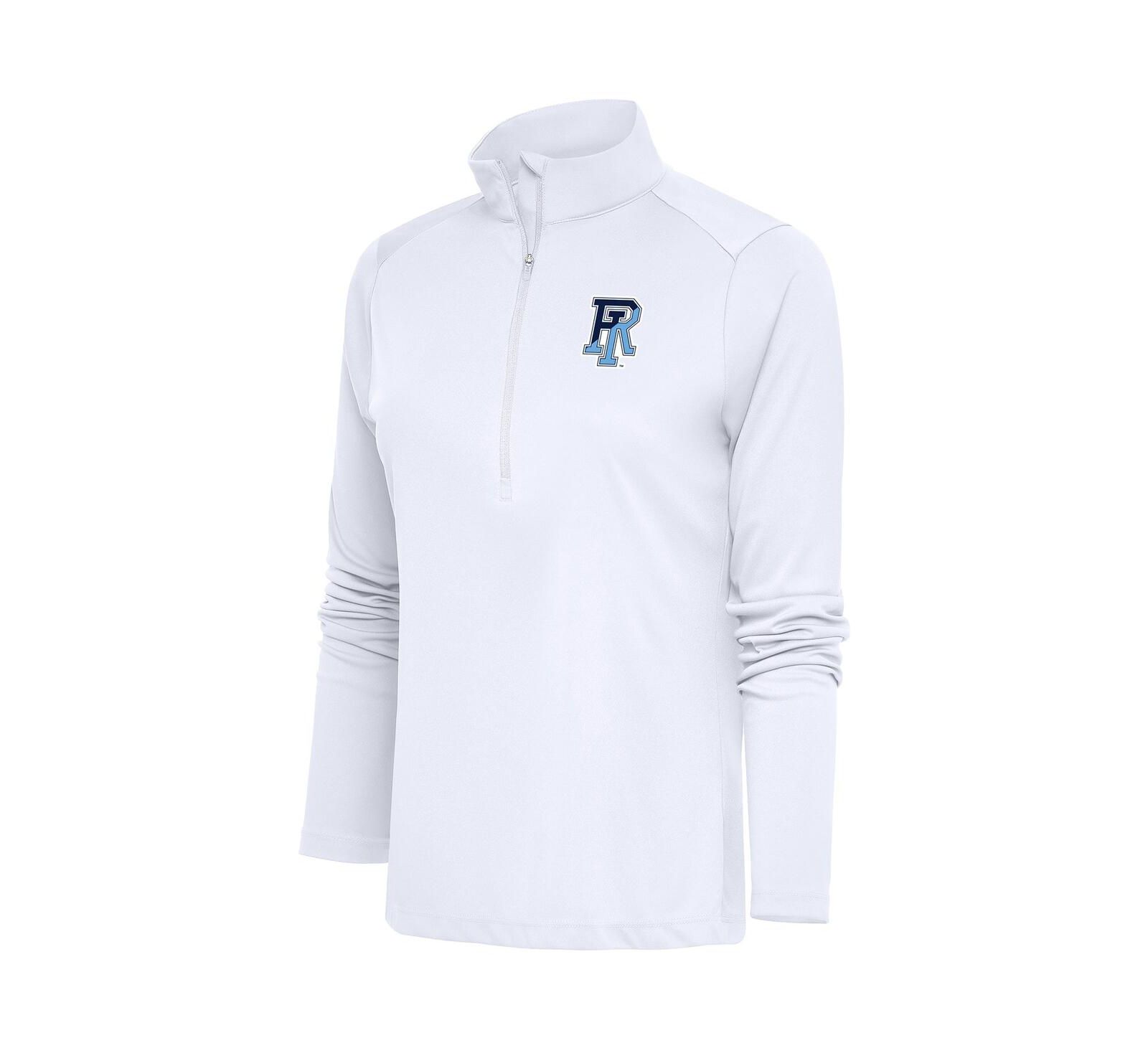 Женская толстовка Antigua White Rhode Island Rams Tribute Half-Zip Pullover