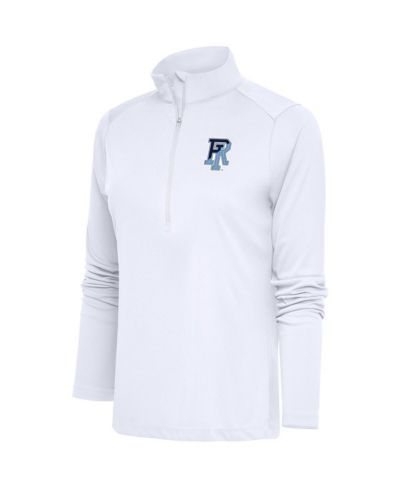 Женская толстовка Antigua White Rhode Island Rams Tribute Half-Zip Pullover