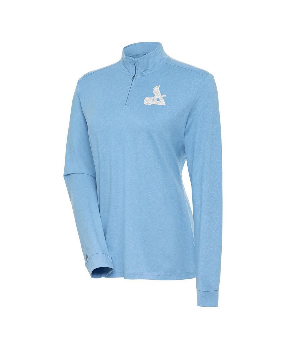 Antigua Женский джемпер с молнией St. Louis Cardinals Light Blue