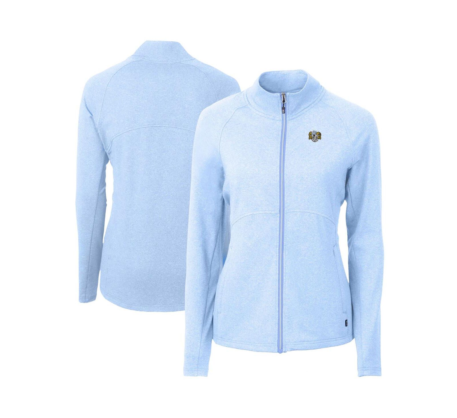 Женская куртка Cutter & Buck Vault Adapt Eco Knit Full-Zip Heather Carolina Blue North Carolina Tar Heels