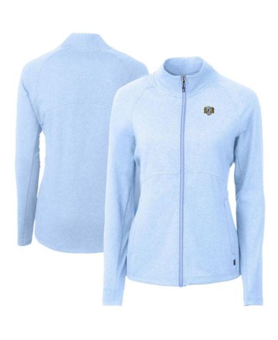 Женская куртка Cutter & Buck Vault Adapt Eco Knit Full-Zip Heather Carolina Blue North Carolina Tar Heels