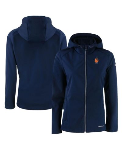 Куртка Cutter & Buck Women's Navy Syracuse Orange Evoke Eco Softshell с капюшоном и молнией