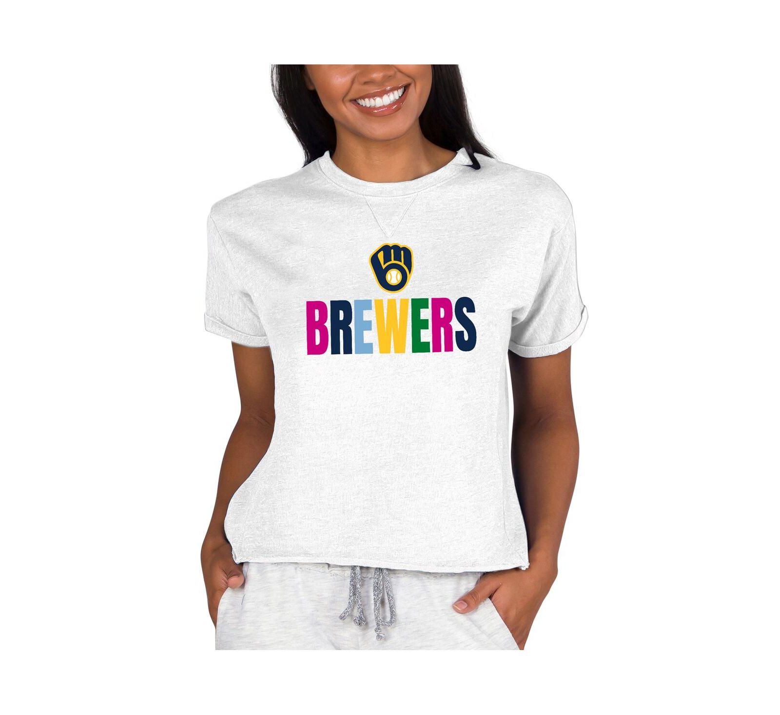Concepts Sport женский трикотажный топ Milwaukee Brewers Mainstream в цвете Oatmeal