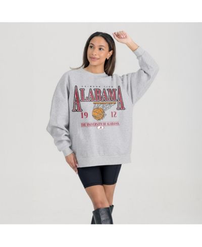 Gameday Couture Women's Gray Alabama Crimson Tide Basketball Premium Fleece Drop Pullover Sweatshirt