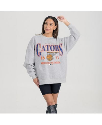 Gameday Couture Women's Gray Florida Gators Basketball Premium Fleece Drop Pullover Sweatshirt