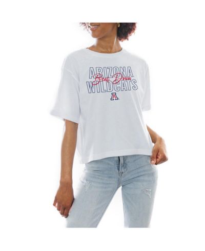 Женская укороченная футболка Gameday Couture White Arizona Wildcats Slogan Boxy Fit Cropped T-Shirt