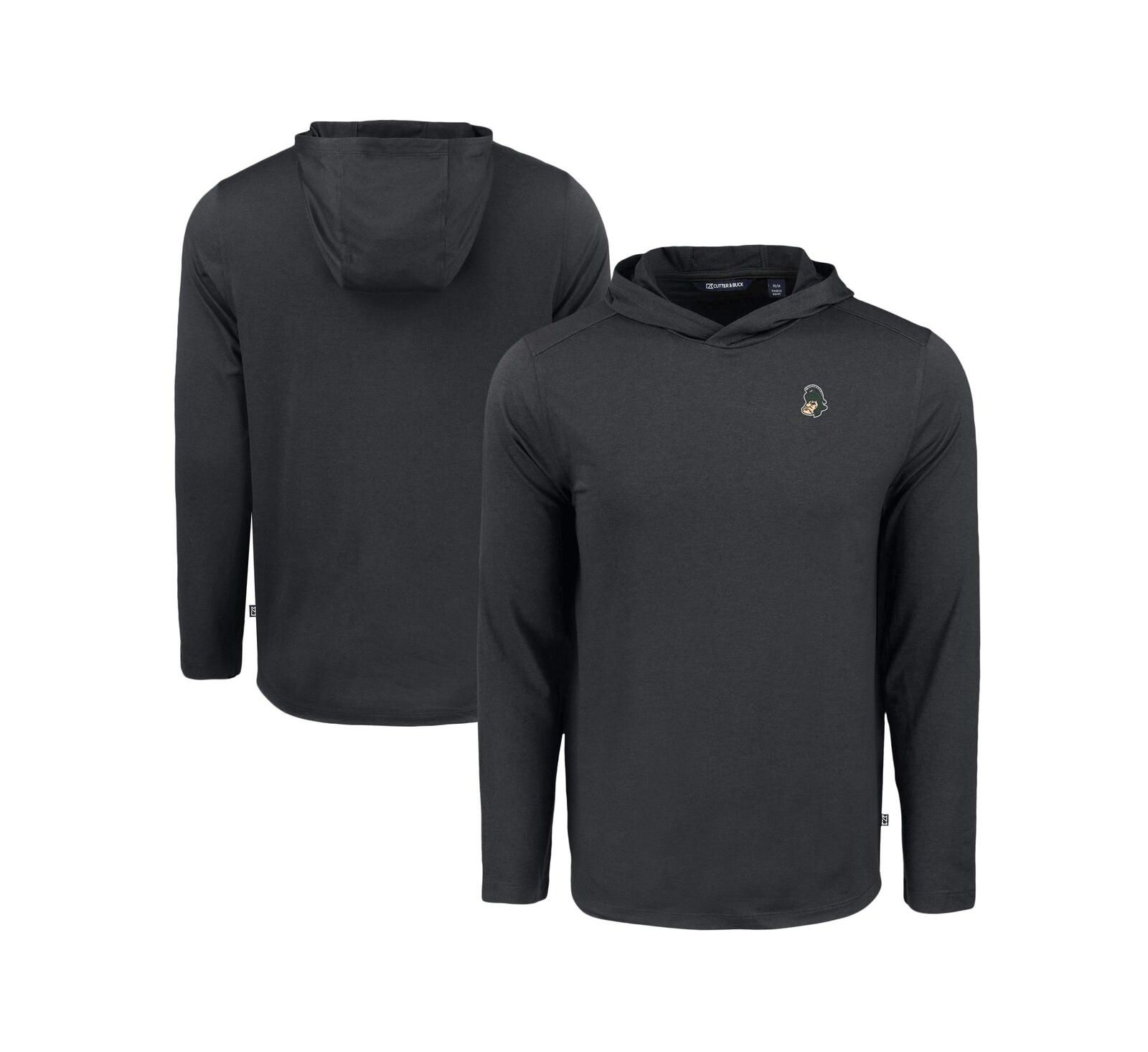 Cutter & Buck Men's Black Michigan State Spartans Coastline Epic Comfort Eco Long Sleeve Hoodie T-Shirt