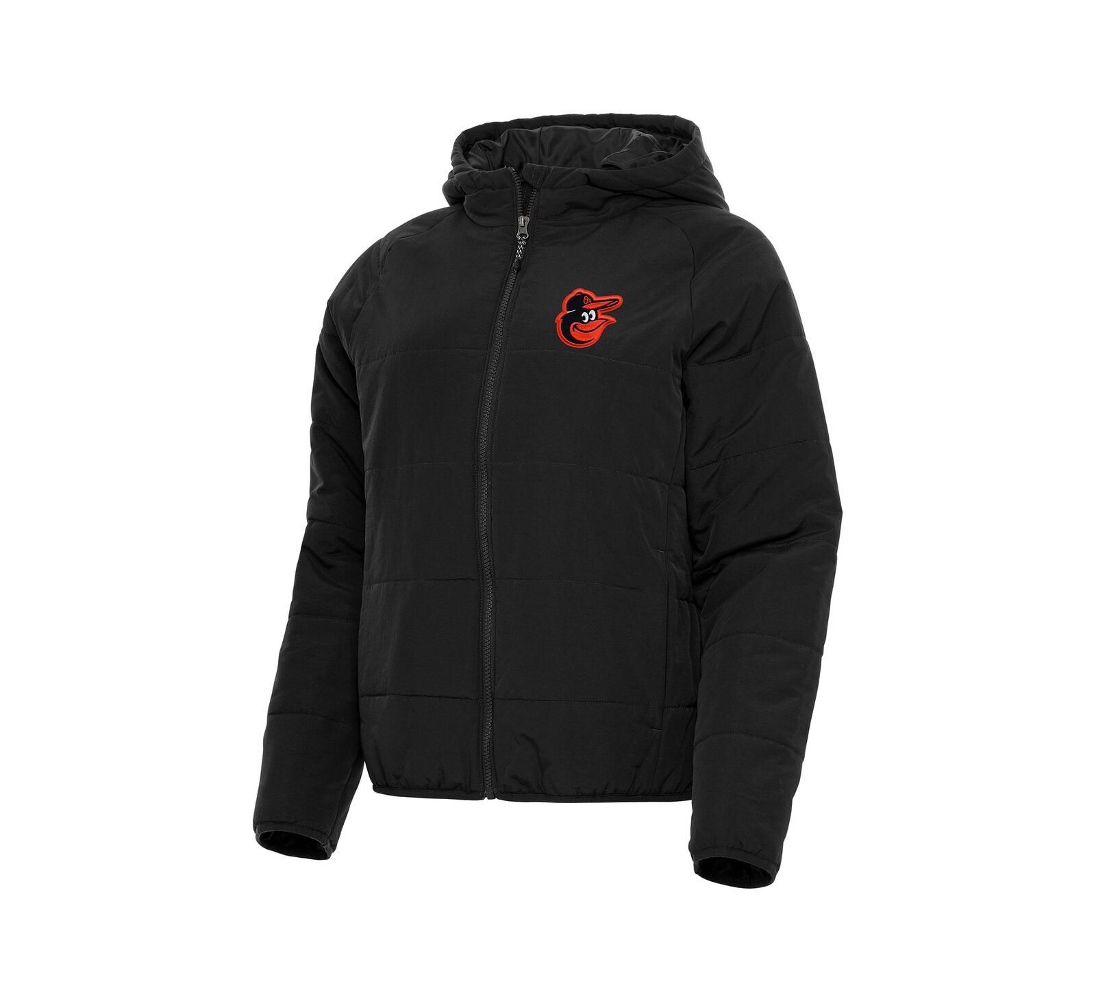 Antigua Women's Black Baltimore Orioles Universe Full-Zip Hoodie Jacket