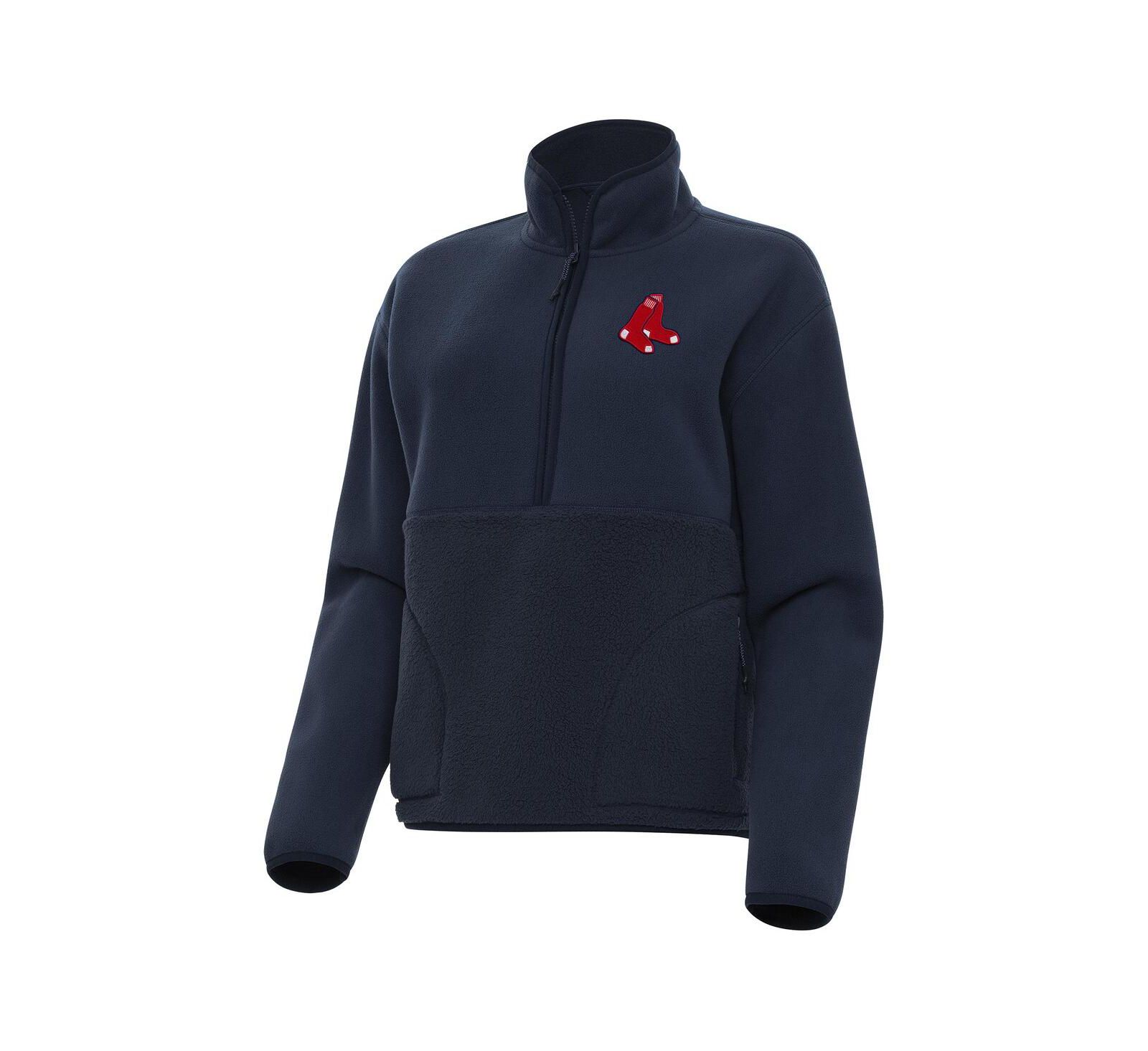Женская свитшот Antigua Navy Boston Red Sox Figure Half-Zip