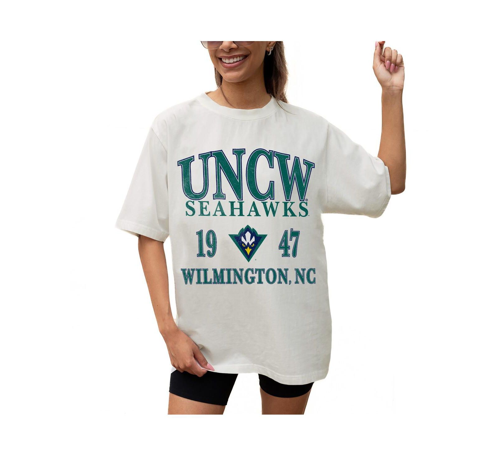 Женская безрукавка Gameday Couture Cream UNC Wilmington Seahawks Unity Oversized T-Shirt
