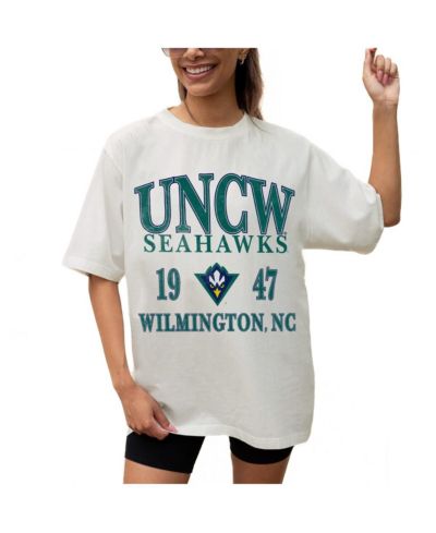 Женская безрукавка Gameday Couture Cream UNC Wilmington Seahawks Unity Oversized T-Shirt