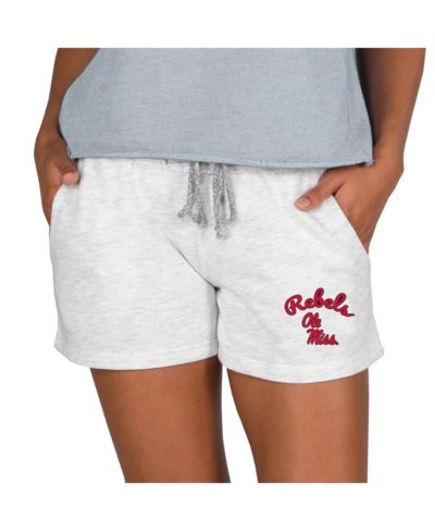 Женские шорты Concepts Sport Ash Ole Miss Rebels из футера