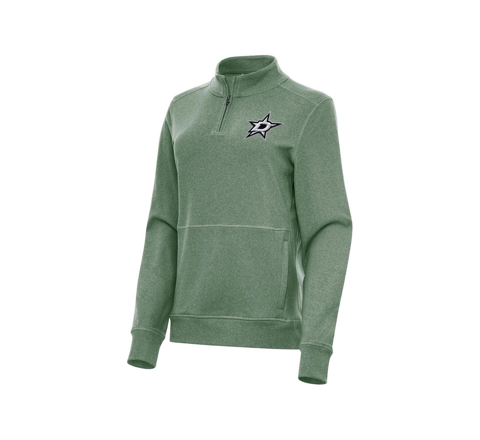 Женская флисовая толстовка Antigua Hunter Green Dallas Stars Crush Quarter-Zip