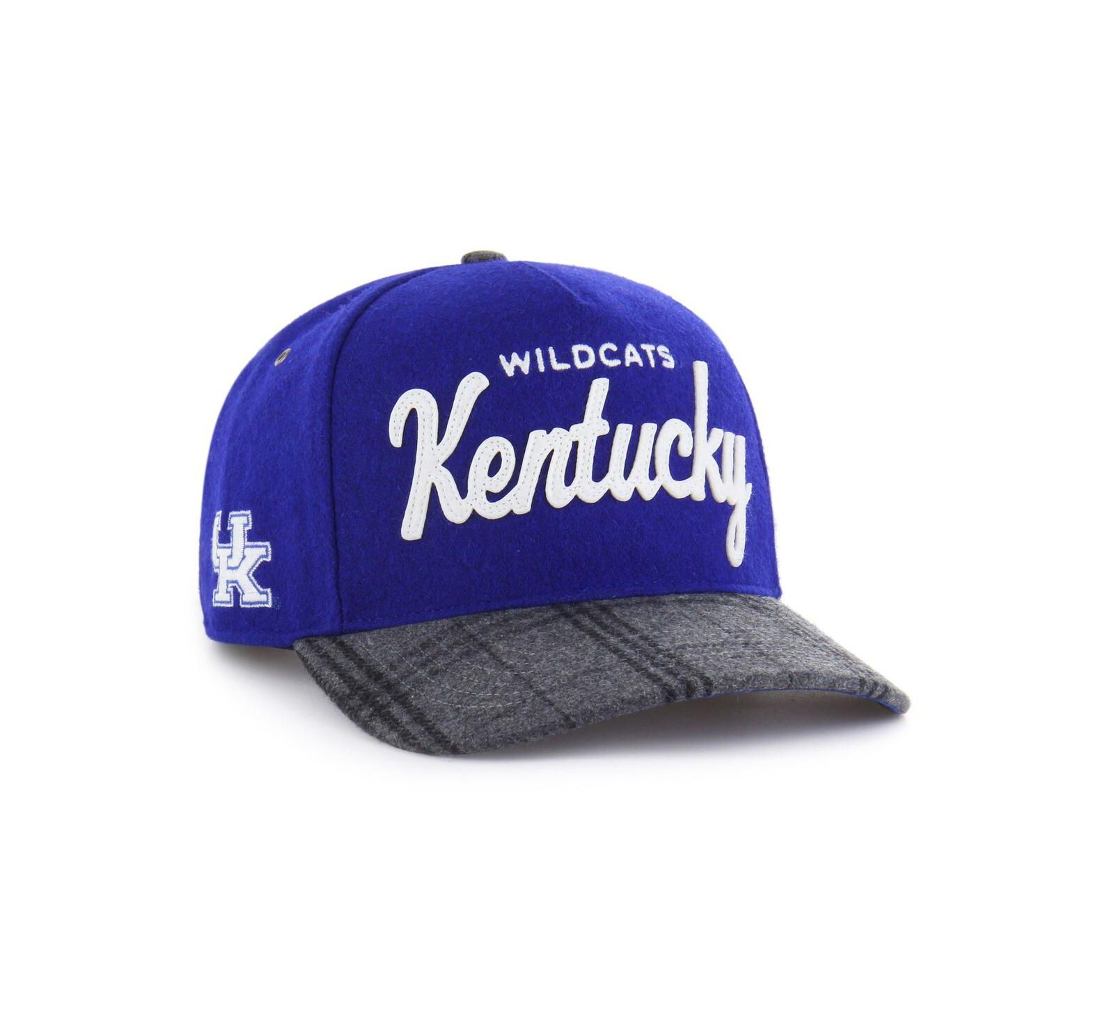 '47 Brand Men's and Women's Royal Kentucky Wildcats Windowpane Plaid Collection Hitch Adjustable Hat