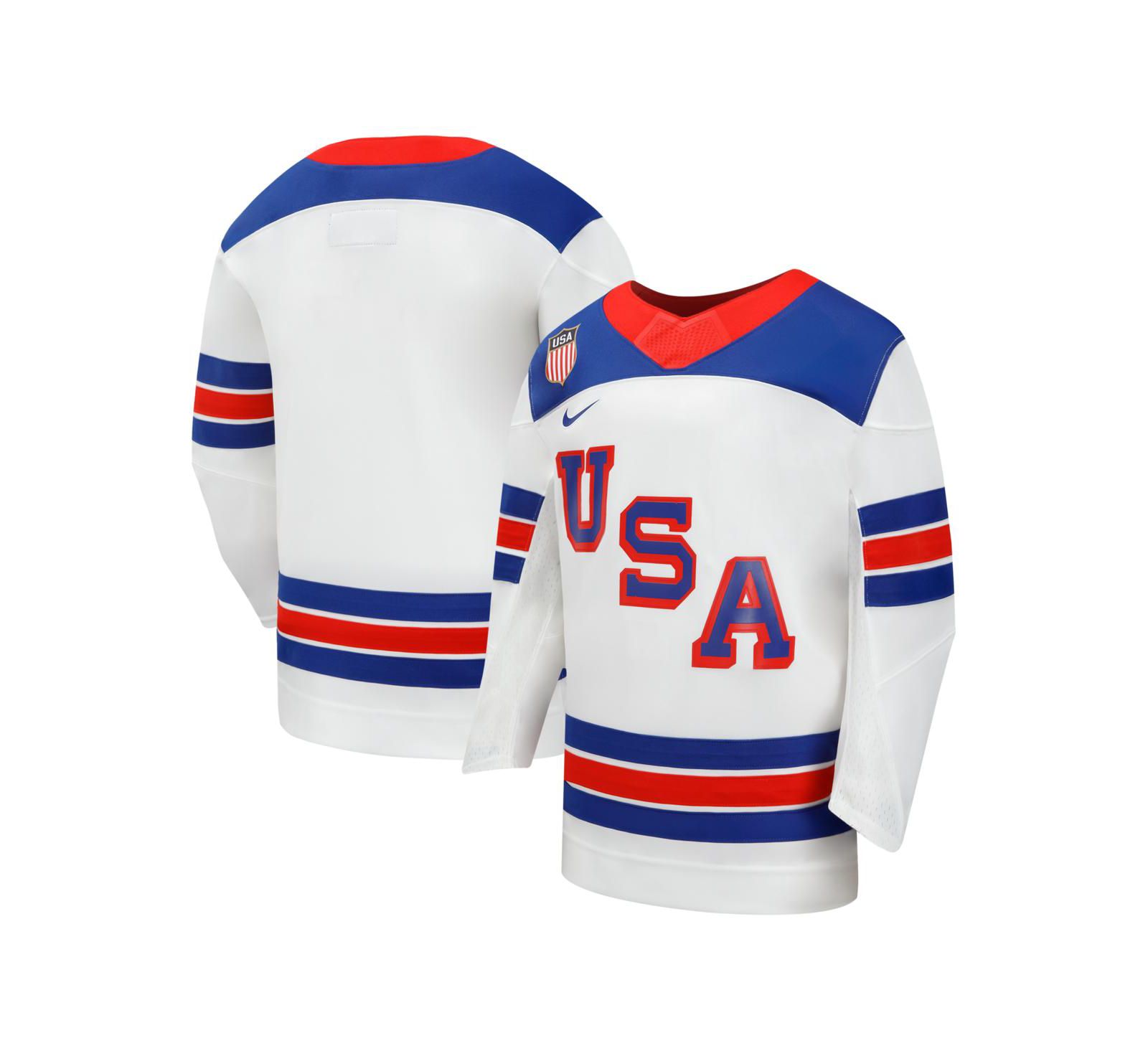 Nike Детская джерси USA Hockey 2026 Away Replica для мальчиков и девочек, White