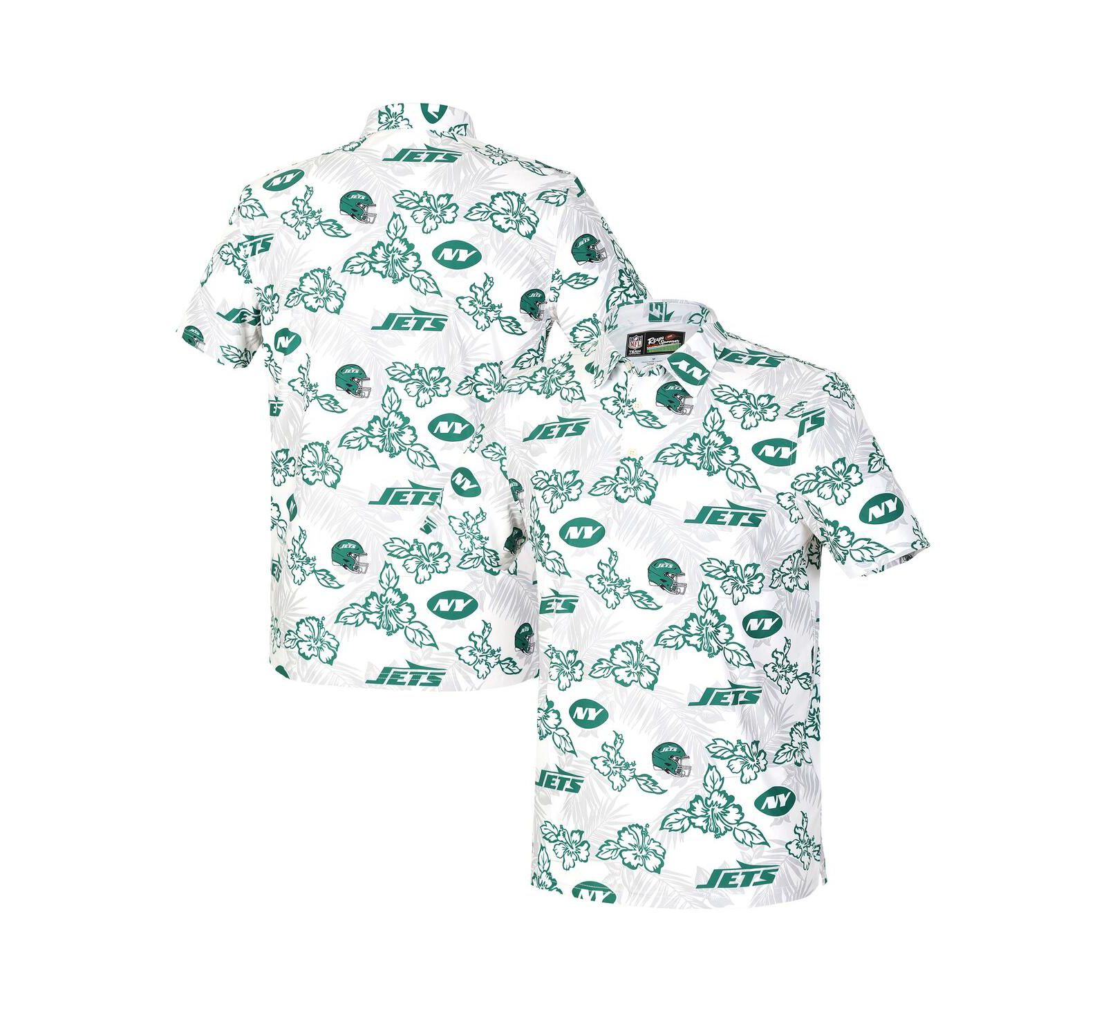 Reyn Spooner Men's White New York Jets Pua Performance Game Day Polo Shirt