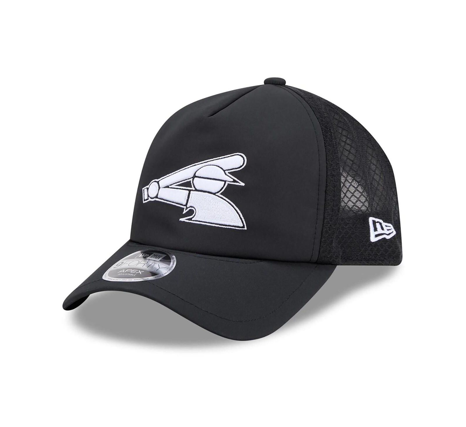 Мужская кепка New Era Chicago White Sox 2026 Batting Practice Alternate Apex 9FORTY Adjustable черного цвета